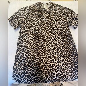 H&M Animal Print shirt mini short sleeve dress
